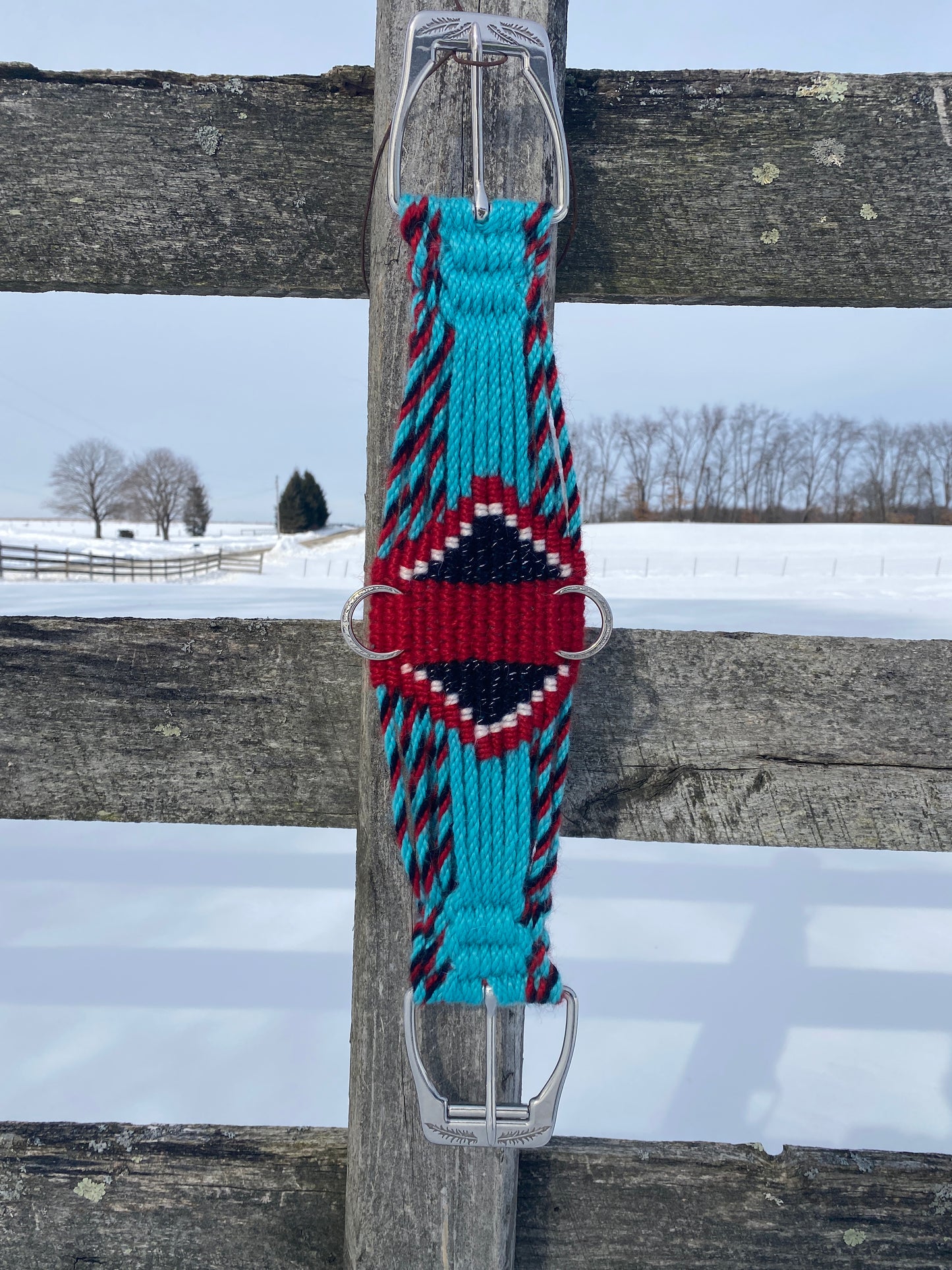 24” Western Cinch - Diamond Turquoise Trail